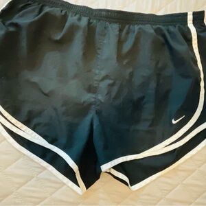 Nike Women's Tempo Dry Fit Black  Athletic Shorts with White Trim